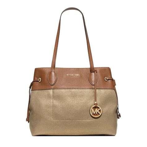 michael kors marina large canvas shoulder bag|MICHAEL Michael Kors Marina Large Grab Bag .